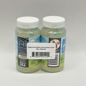 Bacon & Peanut Butter Dog Bubbles 4oz - Puppy Love 2 Pack, Non-Toxic Toy/Treat